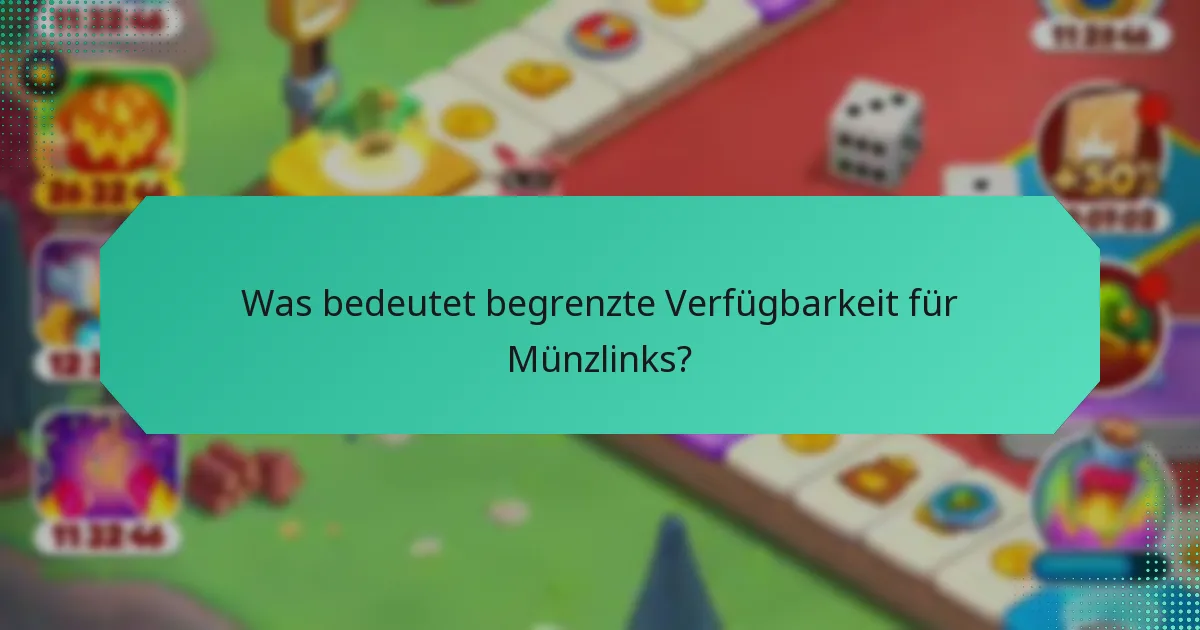Was bedeutet begrenzte Verfügbarkeit für Münzlinks?