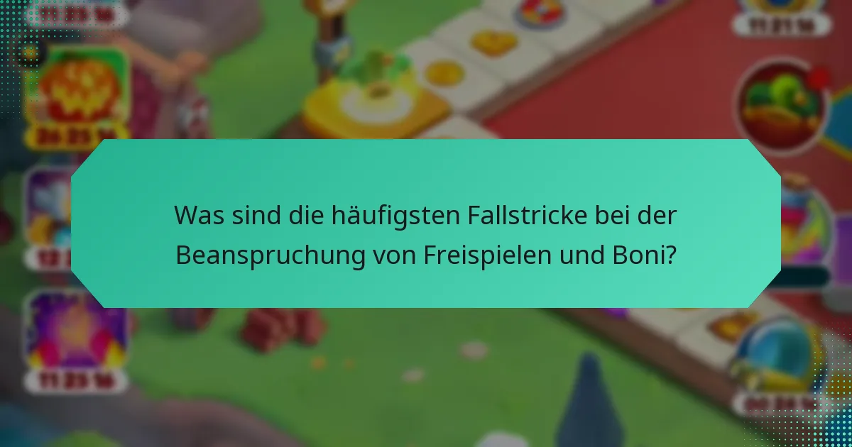 Was sind die häufigsten Fallstricke bei der Beanspruchung von Freispielen und Boni?