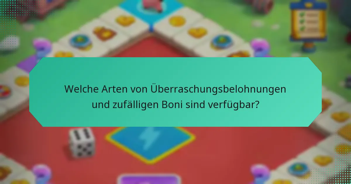 Welche Arten von Überraschungsbelohnungen und zufälligen Boni sind verfügbar?