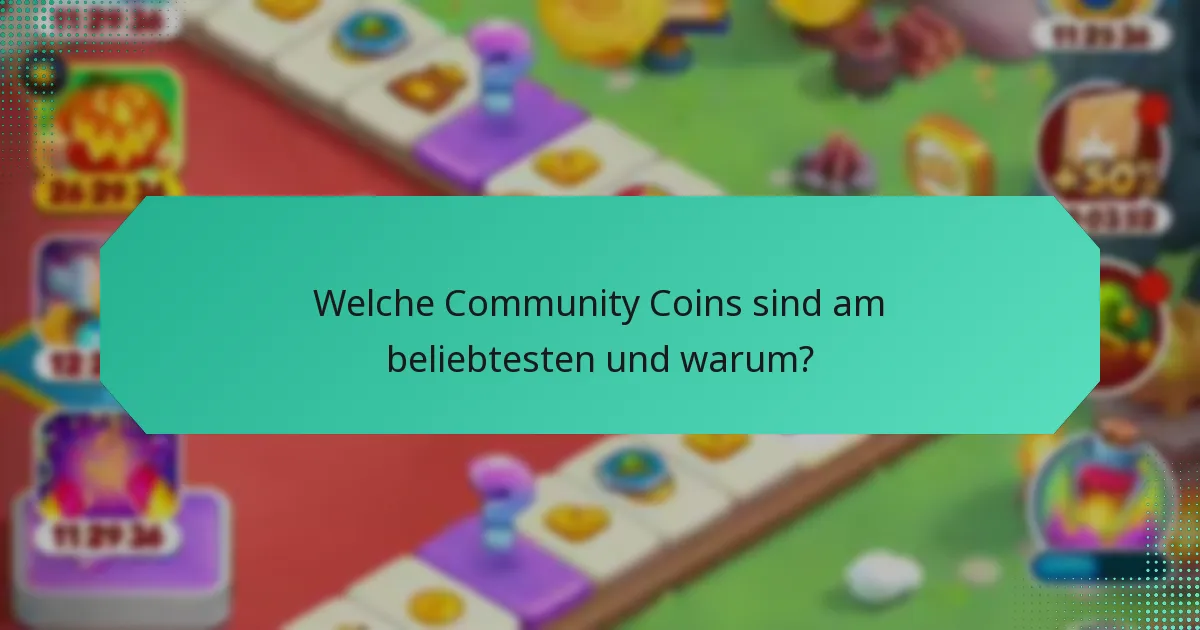 Welche Community Coins sind am beliebtesten und warum?