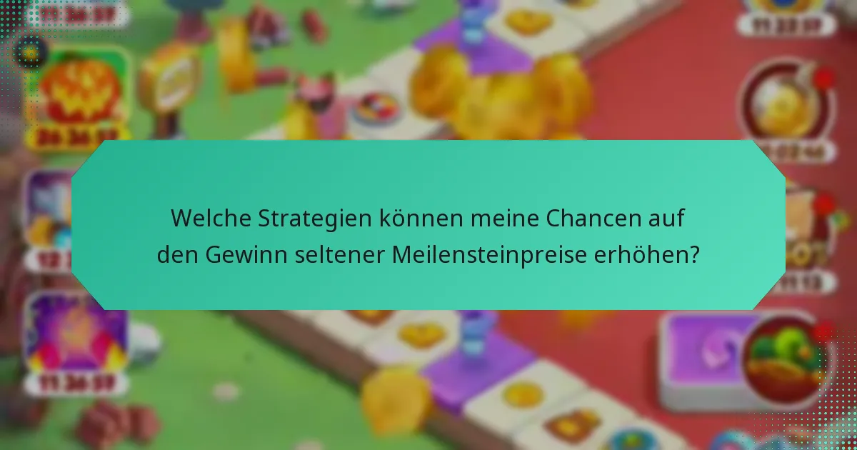 Welche Strategien können meine Chancen auf den Gewinn seltener Meilensteinpreise erhöhen?