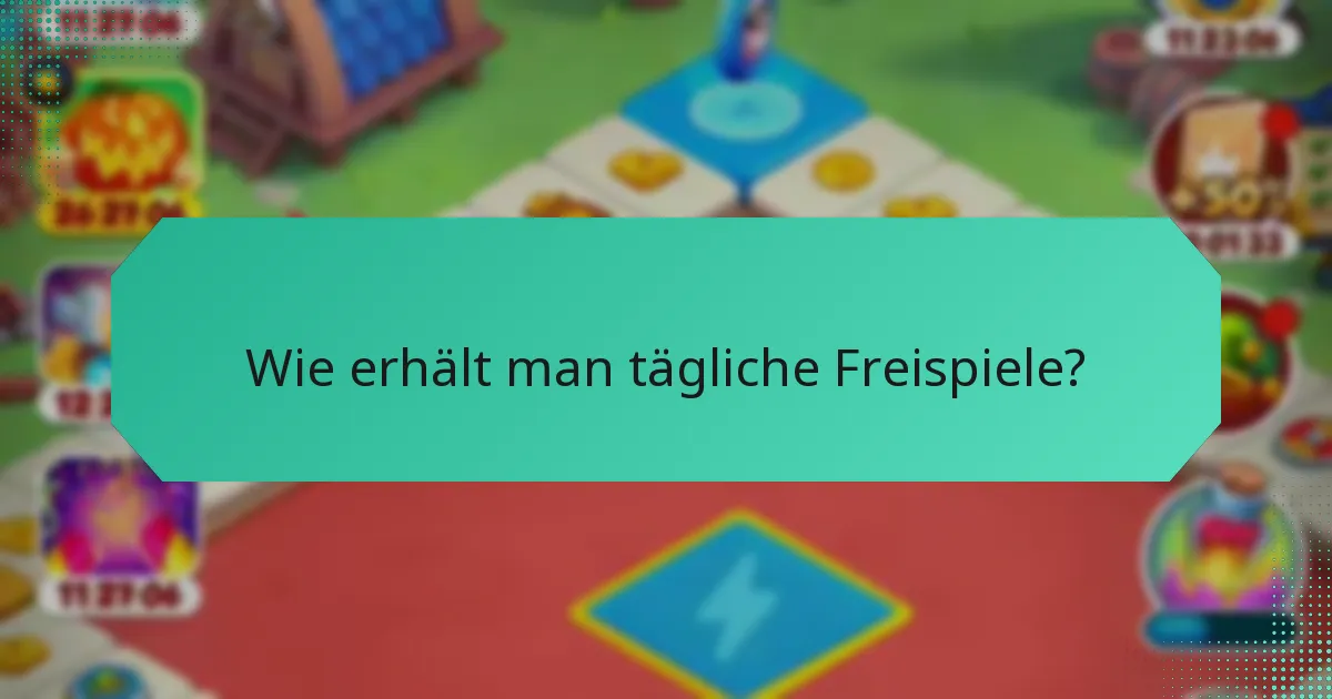 Wie erhält man tägliche Freispiele?